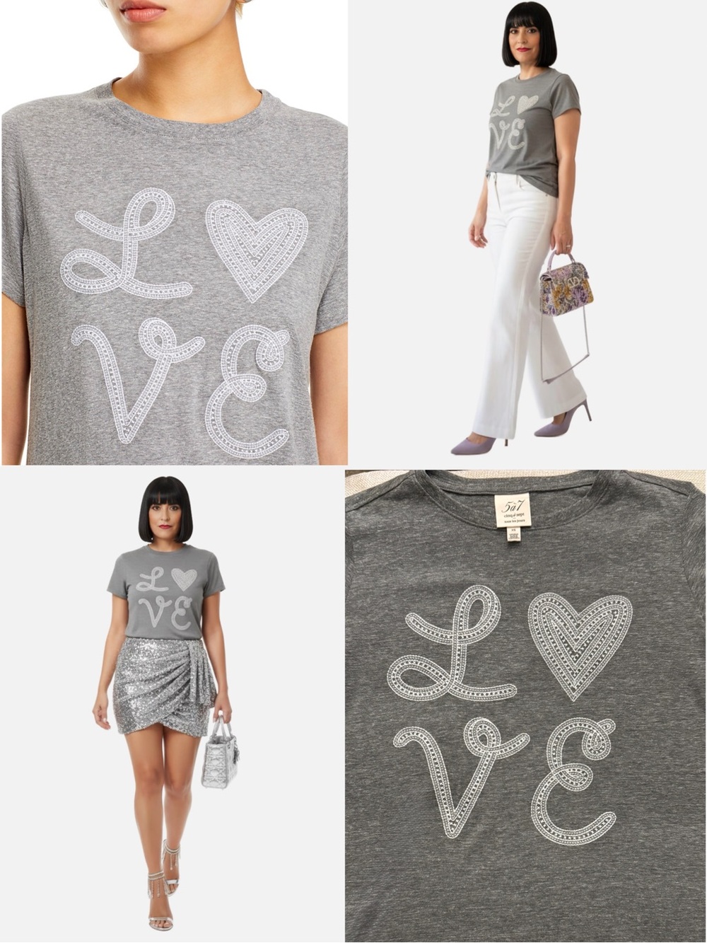 cinq a sept Love Heart Cotton Tee